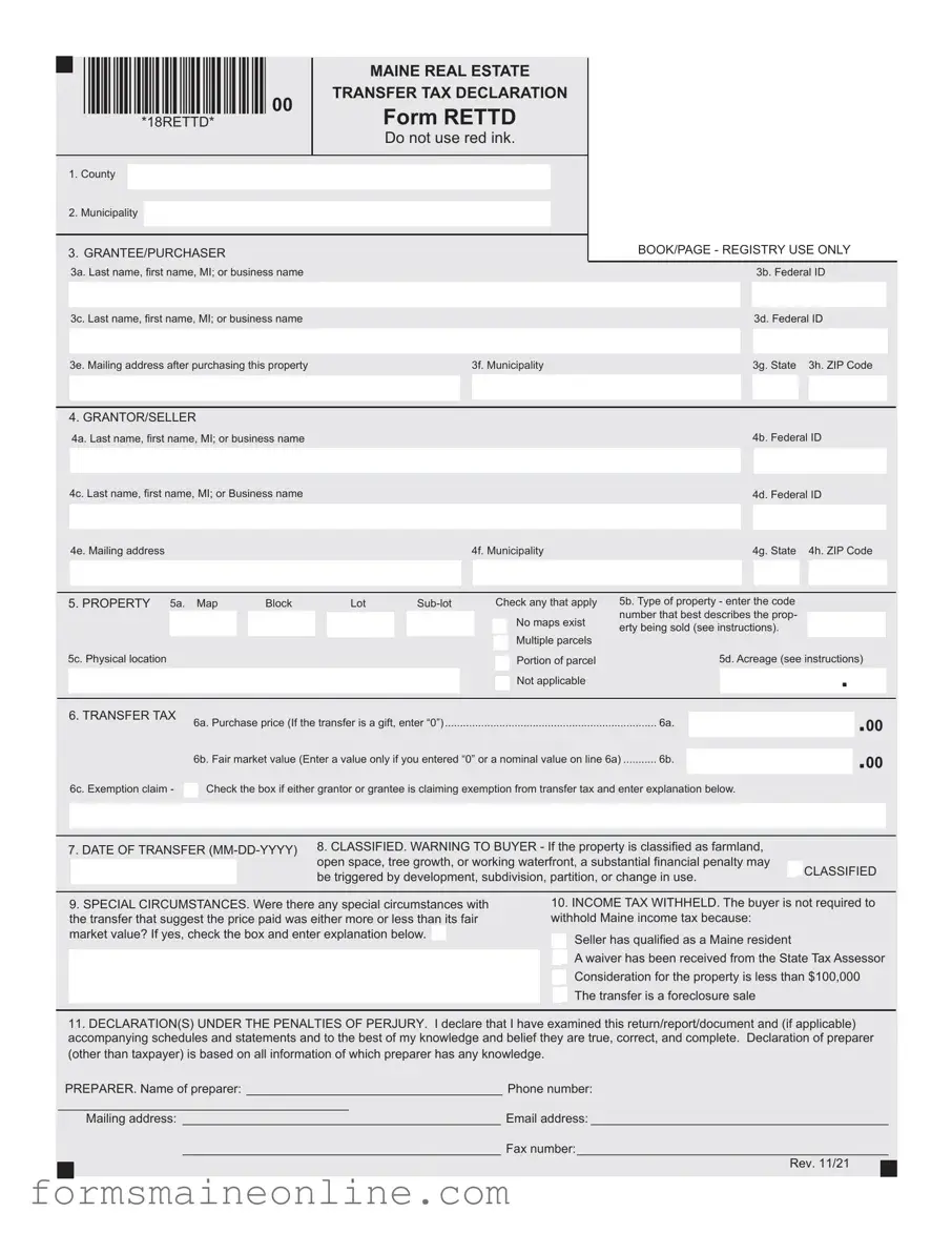 Printable Maine Tax Form
